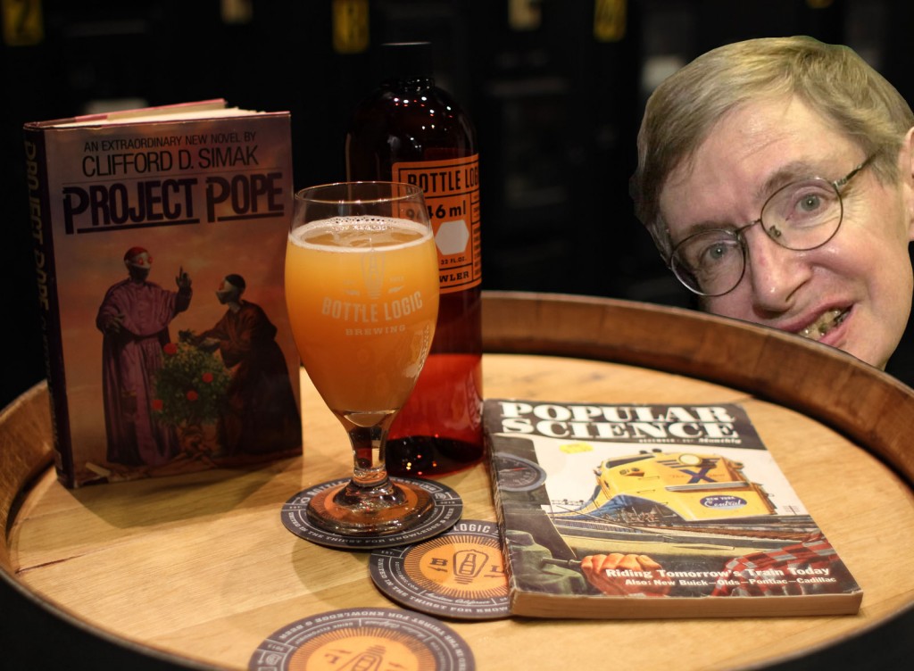 Can't believe Stephen Hawking photobombed a perfectly good beer pic